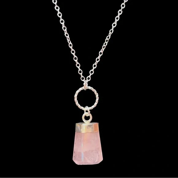 Hand Made Morganite Charm Necklace - Picture 3 of 10